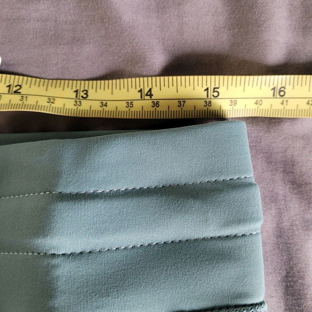 Halara High Waisted Drawstring Contrast Mesh 2-in-1 Pocket Flowy Midi Flare Sz L - Picture 3 of 7